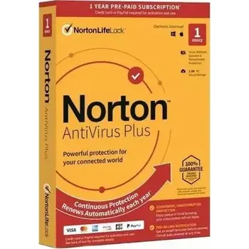 Antivir Norton AntiVirus Plus - licence na předplatné (1 rok) - 1 zařízení (21394730)