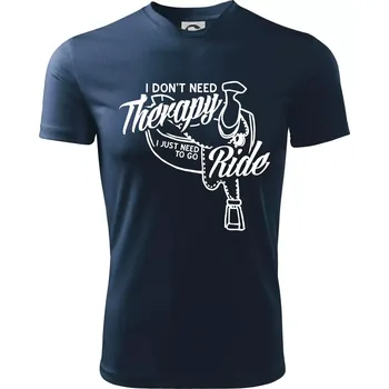 Chlapecké tričko I don't Therapy Ride - jezdkyně - Dětské triko sportovní (dresovina) - 146 cm/10 let ( Námořní modrá (velmi tmavá - téměř černá) )
