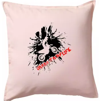 Polštář Enduro its my life - Polštář 50x50 - 50x50 - Pouze potah ( Světle růžová )