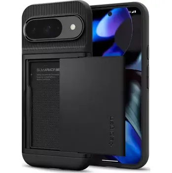 Pouzdro na mobilní telefon Spigen Slim Armor CS zadní kryt s prostorem na karty pro Google Pixel 9 / 9 Pro černý