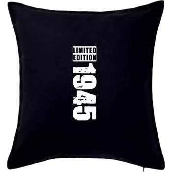 Polštář Limited edition 1945 pruh - Polštář 50x50 - 50x50 - Pouze potah ( Černá )