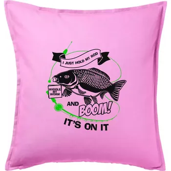 Polštář I Just hold My Rod - Polštář 50x50 - 50x50 - Pouze potah ( Růžová )