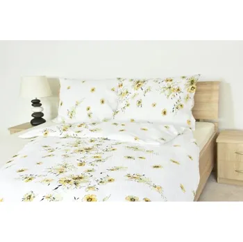 Povlečení Ložní povlečení, Krep, Kytky žluté 1+1