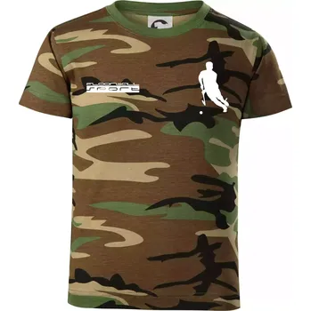 Chlapecké tričko Floorball sport - Dětské maskáčové triko - 122 cm/6 let ( Hnědý maskáč )