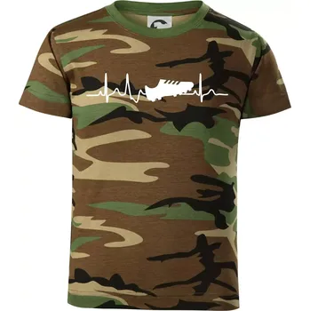 Ekg fotbal kopačka - Dětské maskáčové triko - 146 cm/10 let ( Hnědý maskáč )