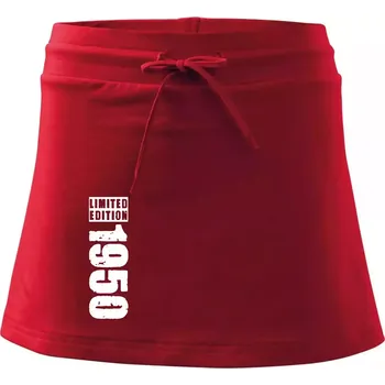 Dámská sukně Limited edition 1950 pruh - Sportovní sukně - two in one - L ( Červená )