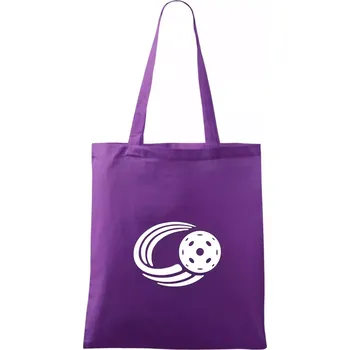 Florbal míček - Taška bavlněná - 42 x 38 cm ( Fialová )