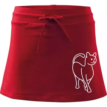 Dámská sukně Ladná kočka - Sportovní sukně - two in one - XS ( Červená )