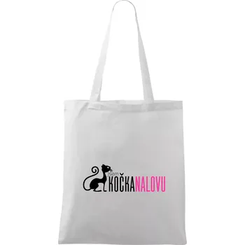 Nákupní taška Jsem kočka na lovu - Taška bavlněná - 42 x 38 cm ( Bílá )