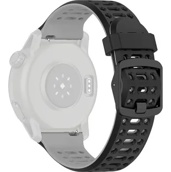 Řemínek na hodinky Silikonový řemínek Ricardo 22mm (pro Coros Pace 3, Apex 2 Pro), černý V2, Quick Release