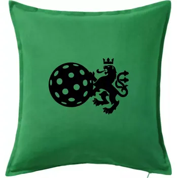 Polštář Český lev florbal - Polštář 50x50 - 50x50 - Pouze potah ( Středně zelená )