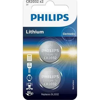 Elektronika Philips baterie CR2032 - 2ks (CR2032P2/01B)