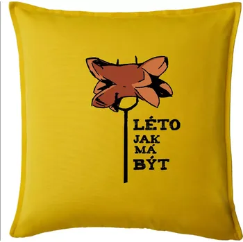 Polštář Léto jak má být - Polštář 50x50 - 50x50 - Pouze potah ( Žlutá )