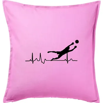 Polštář Ekg fotbal brankář - Polštář 50x50 - 50x50 - Pouze potah ( Růžová )