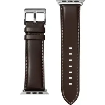 Řemínek na hodinky LAUT Oxford kožený řemínek pro Apple Watch 42 44 mm tmavě hnědá (LAUT-AWL-OX-ES)