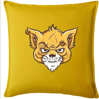 Polštář Nasraná kočka Thug life - Polštář 50x50 - 50x50 - Pouze potah ( Žlutá )