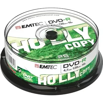 Optické médium EMTEC DVD-R 4.7GB 16x (25ks) (ECOVR472516CB)
