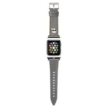 Karl Lagerfeld Karl Head PU Řemínek pro Apple Watch 38 40mm stříbrná (3666339033736)