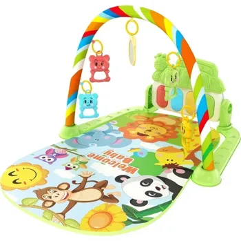 Dětská hudební podložka na hraní 72x47x40 cm Interaktivní hrací deka se světly, říkankami a aktivitami pro miminka 0–36 měsíců Vývoj smyslů
