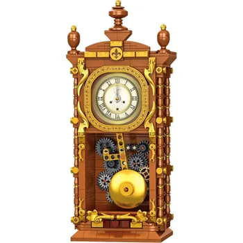 Dřevěná hračka Dřevěné retro houpací hodiny s kyvadlem DIY stavebnice Malý mechanický model Ruční montáž Dekorace pro děti i dospělé Kreativní dárek