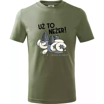 Už to nežer! - Tričko dětské bavlněné - 146 cm/10 let ( Khaki )