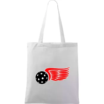 Nákupní taška Okřídlený míček - Taška bavlněná - 42 x 38 cm ( Bílá )