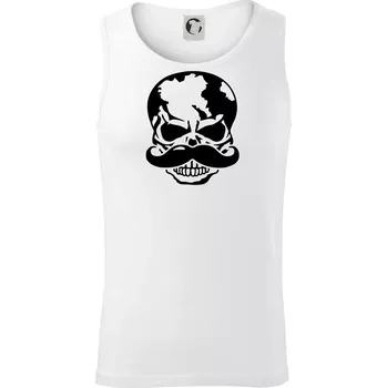 Mustache lebka - Tílko pánské Core - S ( Bílá )
