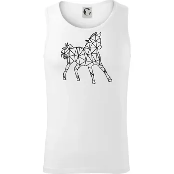 Geometrie - kůň jednobarevná - Tílko pánské Core - XL ( Bílá )