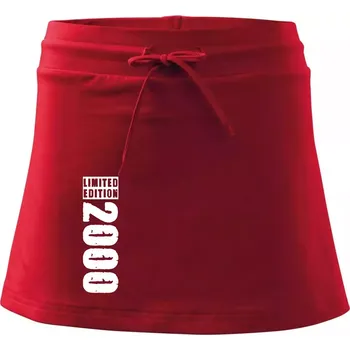 Dámská sukně Limited edition 2000 pruh - Sportovní sukně - two in one - XS ( Červená )