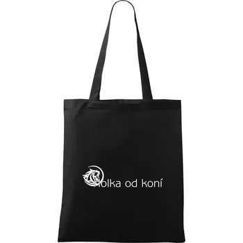 Holka od koní - Taška bavlněná - 42 x 38 cm ( Černá )