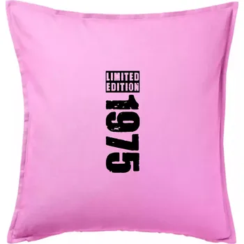 Polštář Limited edition 1975 pruh - Polštář 50x50 - 50x50 - Pouze potah ( Růžová )