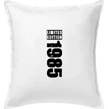 Polštář Limited edition 1985 pruh - Polštář 50x50 - 50x50 - Včetně výplně ( Bílá )