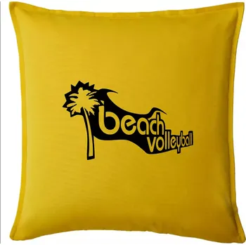 Polštář Beach volleyball obrys - Polštář 50x50 - 50x50 - Pouze potah ( Žlutá )