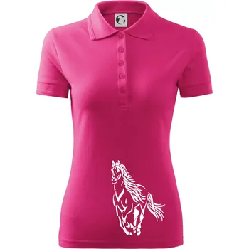 Kůň běžící - Polokošile dámská Pique Polo - S ( Purpurová )