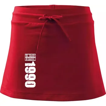 Dámská sukně Limited edition 1990 pruh - Sportovní sukně - two in one - XS ( Červená )