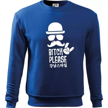 Bitch please! Mustache - Mikina Essential dětská - 158 cm/12 let ( Královská modrá )