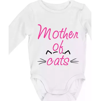 Kojenecký body Mother of cats - Body kojenecké s dlouhým rukávem - Dlouhý r. do 3 měs ( Bílá )