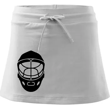Dámská sukně Florbal maska - Sportovní sukně - two in one - L ( Bílá )