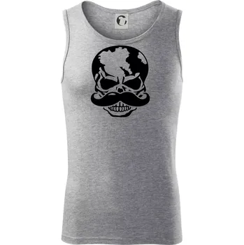Mustache lebka - Tílko pánské Core - XL ( Tmavě šedý melír )