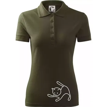 Kočka si hraje - Polokošile dámská Pique Polo - L ( Military )