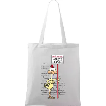 Kuřecí prsa (Hana-creative) - Taška bavlněná - 42 x 38 cm ( Bílá )