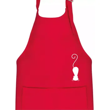 Kuchyňská zástěra Zamilovaná kočka ležící - Dětská zástěra na vaření - Univerzální velikost ( Červená )