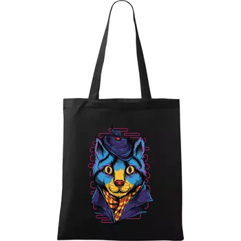 Kocour sympaťák - Taška bavlněná - 42 x 38 cm ( Černá )