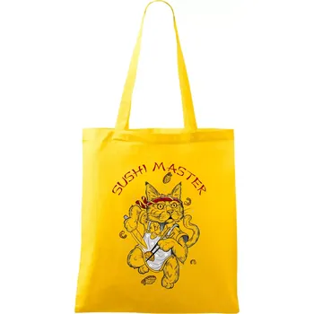 Sushi master kočka - Taška bavlněná - 42 x 38 cm ( Žlutá )