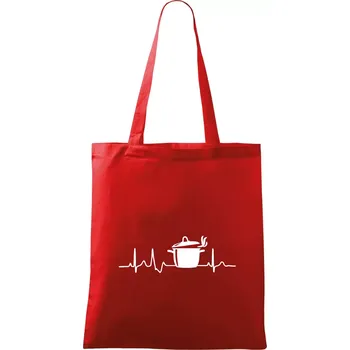 EKG kuchař hrnec - Taška bavlněná - 42 x 38 cm ( Červená )