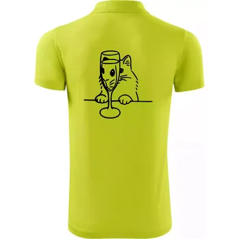 Pánská košile Kočka a sklínka - Polokošile Victory sportovní (dresovina) - 2XL ( Limetková )