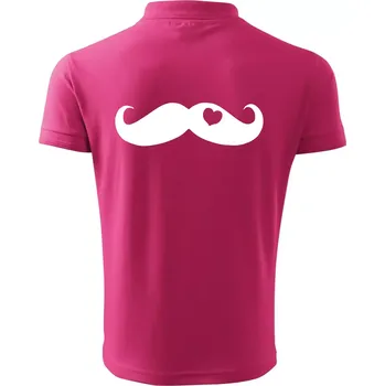 Pánská košile Mustache love - Polokošile pánská Pique Polo 203 - XL ( Purpurová )