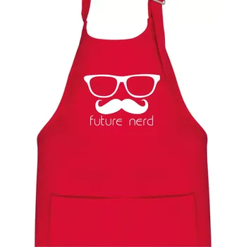 Kuchyňská zástěra Future nerd - Dětská zástěra na vaření - Univerzální velikost ( Červená )