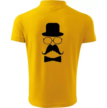 Pánská košile Mustache pán - Polokošile pánská Pique Polo 203 - 5XL ( Žlutá )