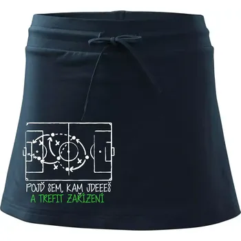 Dámská sukně Pojď sem, kam jdeš a trefit zařízení - Sportovní sukně - two in one - XL ( Námořní modrá (velmi tmavá - téměř černá) )